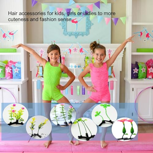 100 Pcs Cute Sprout Hair Clips - Assorted Plant & Flower Barrettes