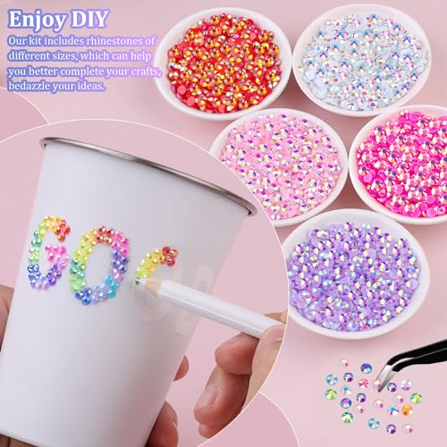 32000 Pcs Multicolor 3mm Resin Rhinestones & B7000 Glue Kit