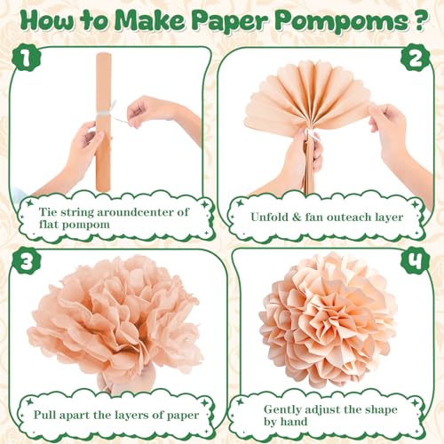 Sage Green and Peach Party Decorations Kit for Women & Girls