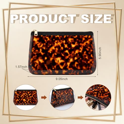Meanplan Retro Tortoise Shell Makeup Cosmetic Bag Waterproof Travel Pouch