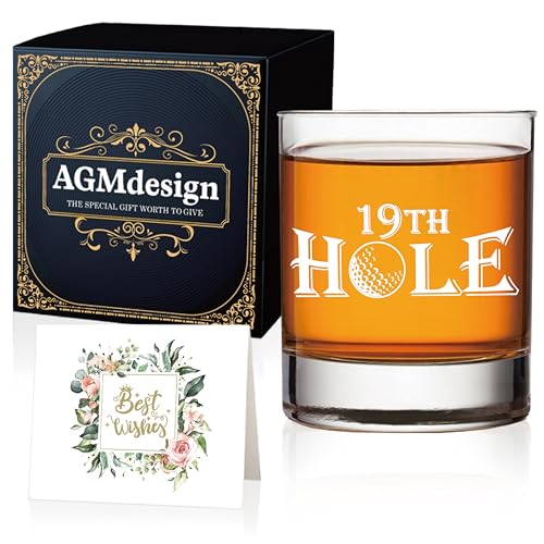 Funny 19th Hole Golf Whiskey Glass - Unique Gift for Golfers