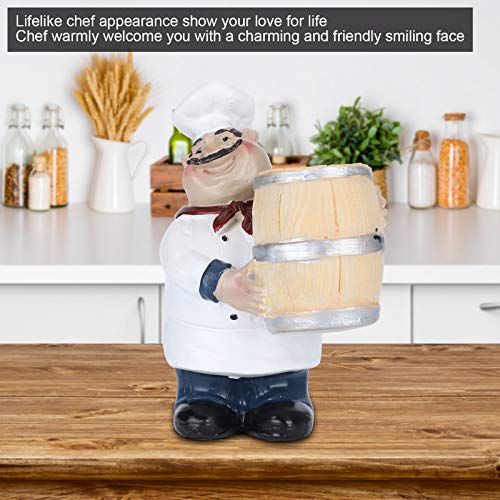 Chef Statue Toothpick Holder - Decorative Resin Kitchen Dispenser