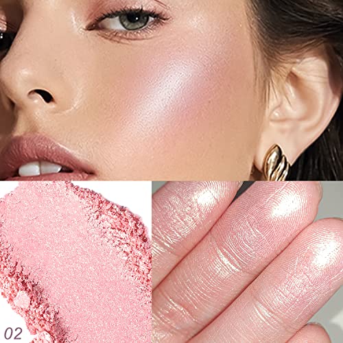 Young Vision Pink Highlighter - Baked Shimmer Makeup for Face & Body