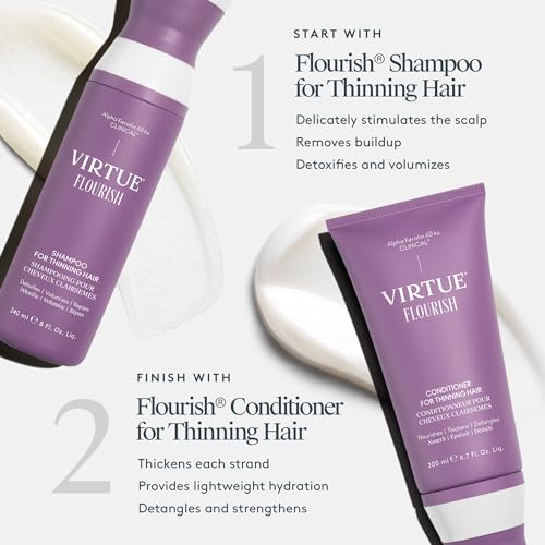 VIRTUE Flourish Sulfate Free Travel Size Shampoo for Thinning Hair & Volume