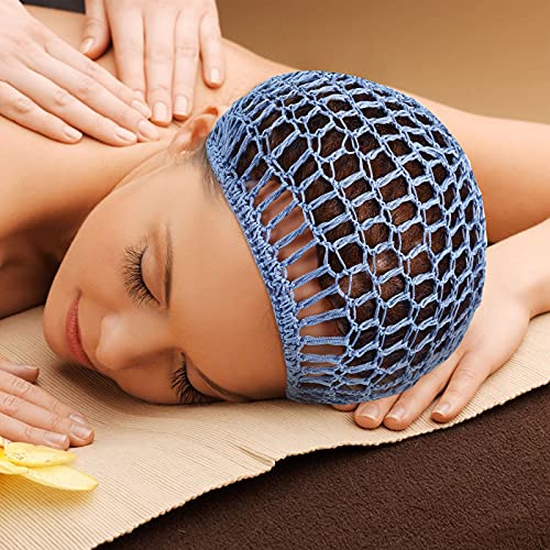 Geyoga 6 Pcs Pink & Blue Hair Nets Snoods for Women, Breathable & Stretchable