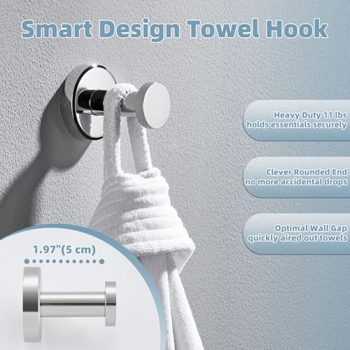 Polished Chrome Robe Hook - 304 Stainless Steel Wall Mount