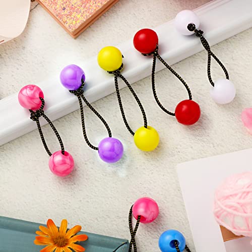 Cindeer 36 Pcs Colorful Ball Hair Ties for Kids - 20mm Ponytail Holders