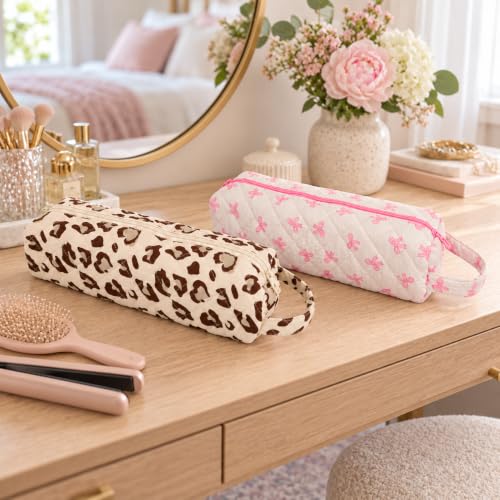Canumer 6 Pack Quilted Hair Tool Travel Bags for Curling Irons & Styling Tools