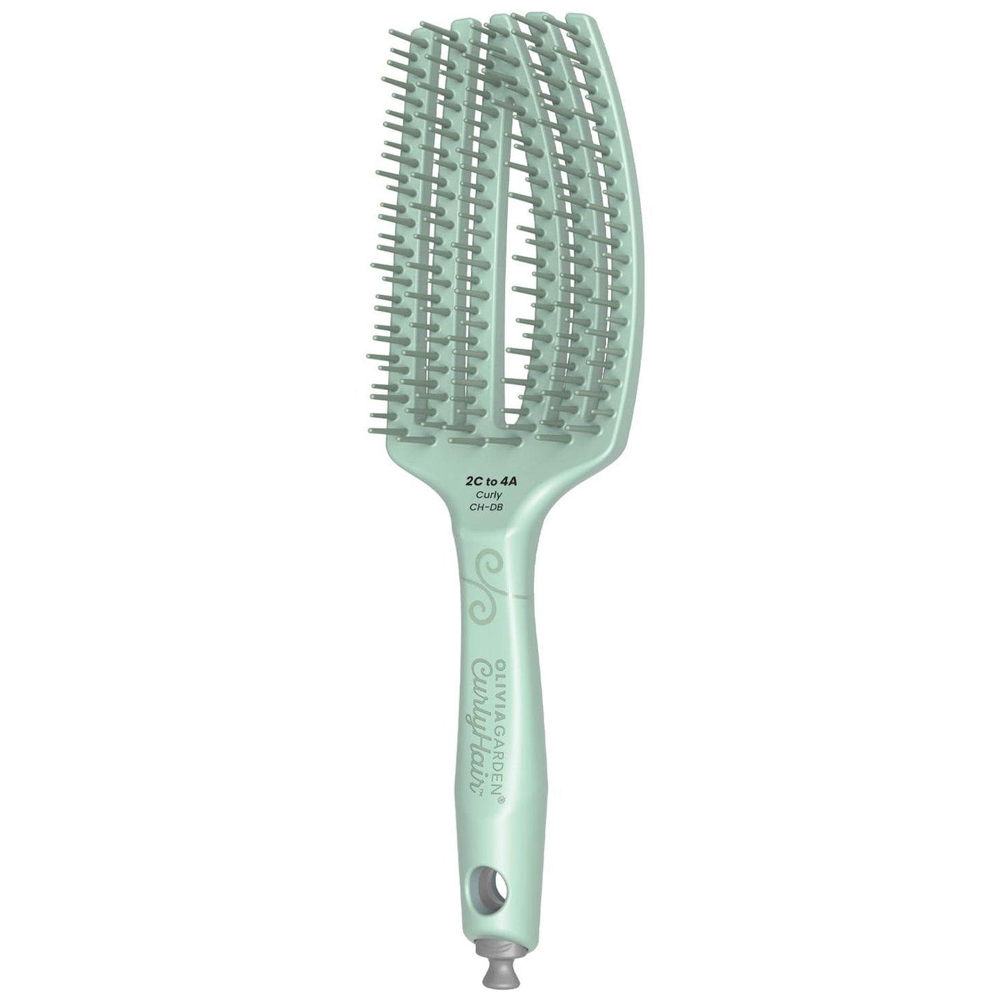 Olivia Garden CurlyHair Brush for Wet or Dry Hair - Curly Hair Brush for Detangling, Product Layering, Curl Encouragement, Scalp Care - Dual Bristles Brush