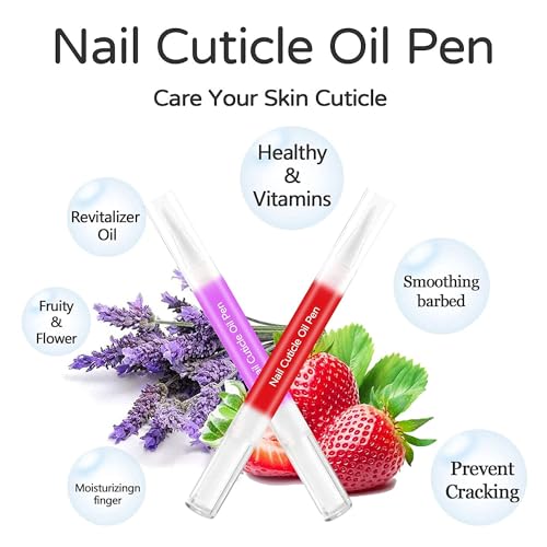 AIJIMEI Cuticle Oil Pen Set - 8 Fruit Flavors for Nail Care