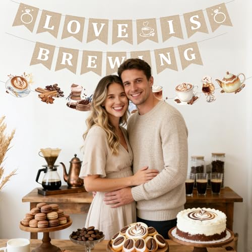 Love is Brewing Banners - 3pcs Bridal Shower Decorations