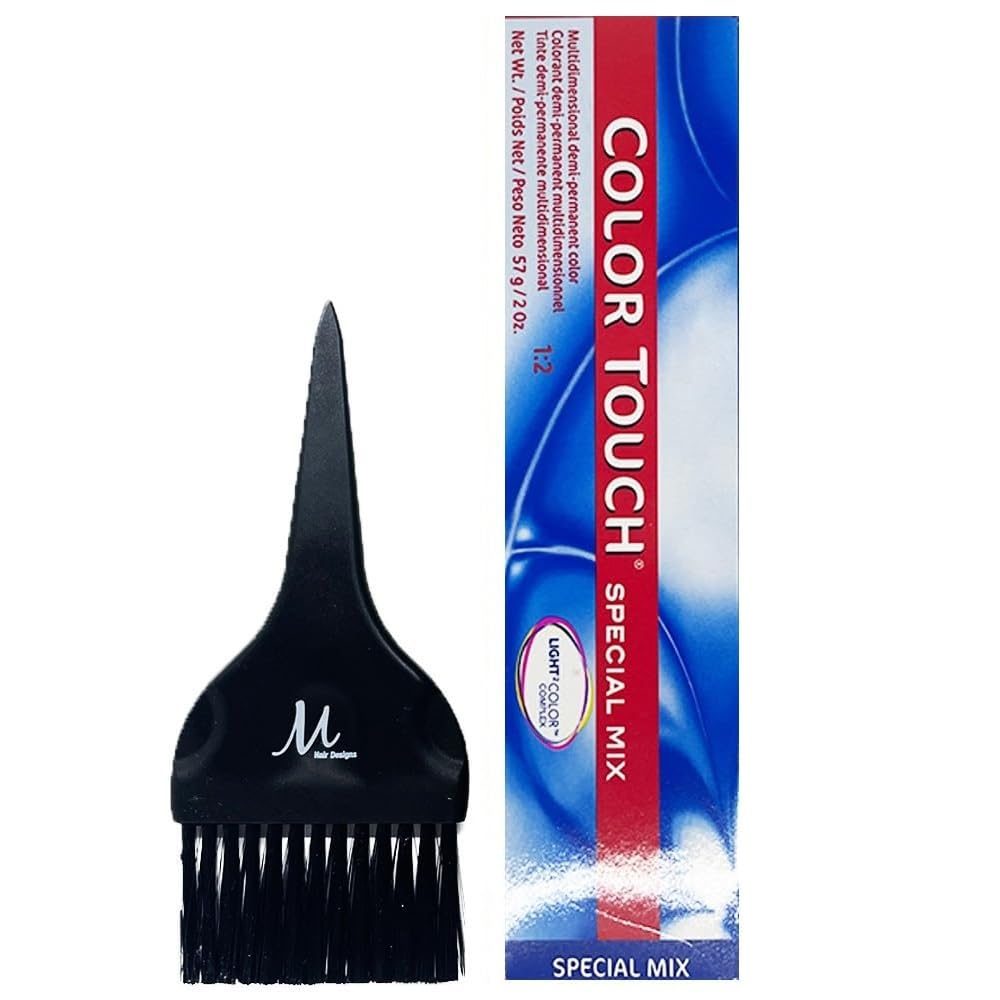 Color Touch 0/00 Clear Hair Color 2 Oz and M Hair Designs Tint Brush (Bundle)