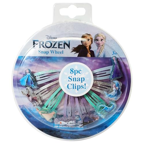 Disney Frozen Hair Clips for Girls - LUV HER 8-Pack Snap Clips for Ages 3+