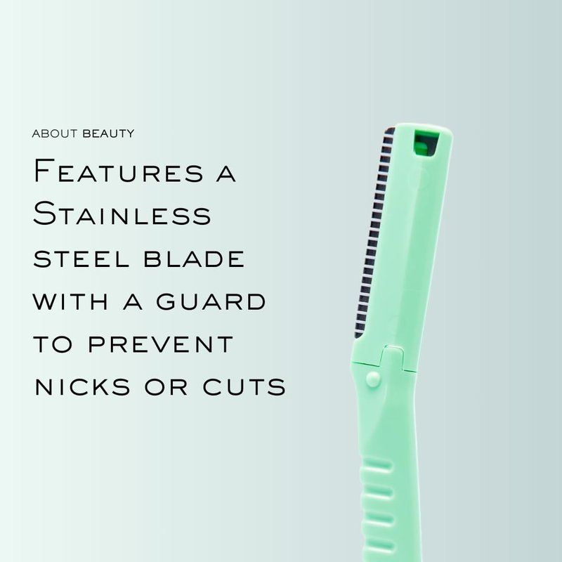 About Beauty Face N Brow - 3 Beauty Groomers for Hair Removal, Ideal for Shaving, Exfoliating, Dermaplaning and Brow Shaping, Japanese Steel Gently Removes Facial Hair
