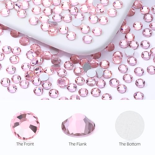 Pink Flatback Rhinestones SS16 (1440pcs) for Nail Art & Crafts