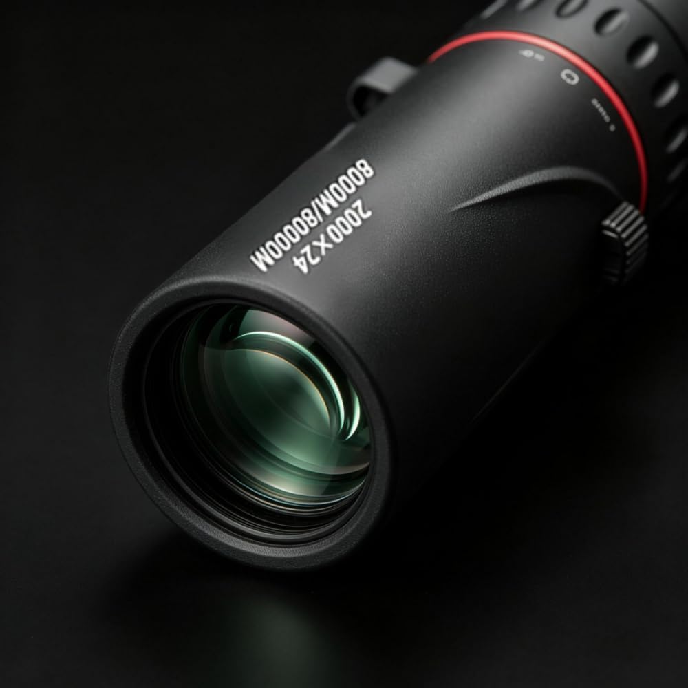 HD Optical Monocular Telescope - 2000x24 Zoom for Camping, Hunting & Travel | Compact Mini Design