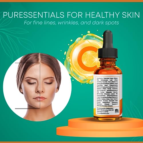 Wellgardens Vitamin C Serum for Face - Anti-Aging with Hyaluronic Acid (2 oz)