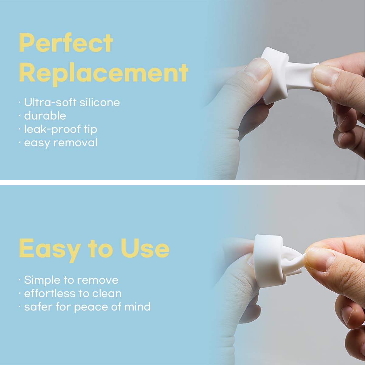 Flange Inserts for Spectra, Spectra Replacement Pump Parts for S1/S2/9 Plus, Not Original Accessories, Breast Pump Parts Include 2-Pack 19MM Flanges and 4-Pack Duckbill Valves