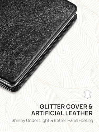 OMIRO Black PU Compact Mirror 3x/1x, 3.4" Pocket Mirror - 3.38 x 2.44 in