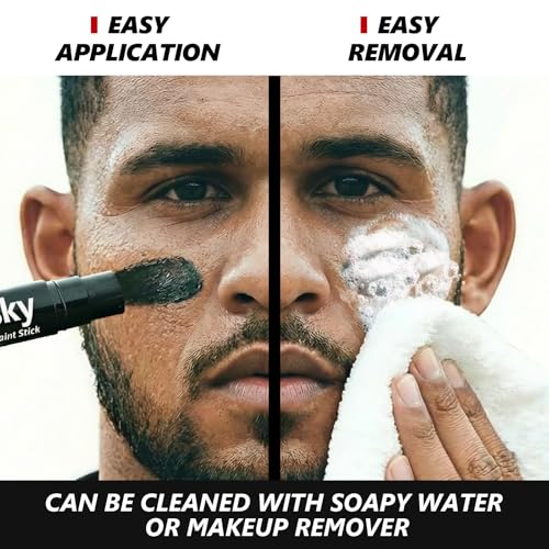 Dmsky 10 Pack Black Eye Black Sports Stick for Football, Baseball, Softball - Anti-Glare Waterproof Face Paint Kit
