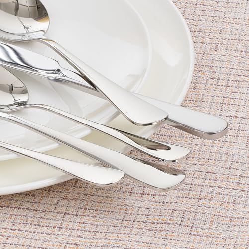 HIKAA 4-Piece Dinner Fork Set - 8-Inch Stainless Steel Cutlery