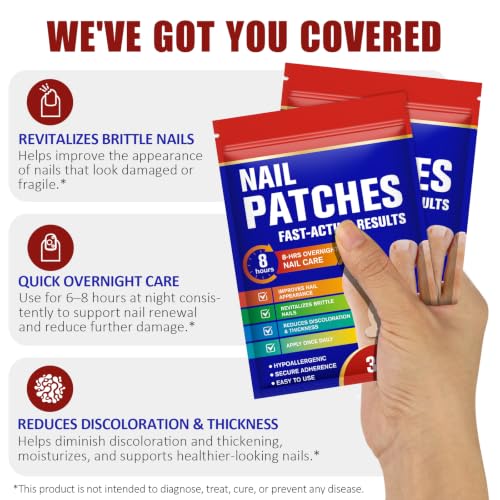 Fungal Nail Patches - Overnight Repair for Discolored & Thick Toenails | 32 PCS