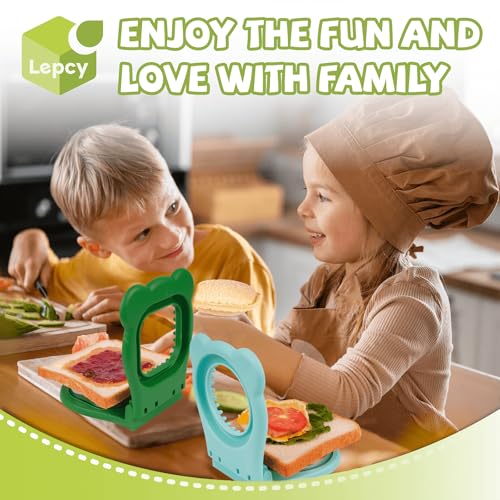 LEPCY Uncrustable Sandwich Maker Set - Green & Blue Cutters