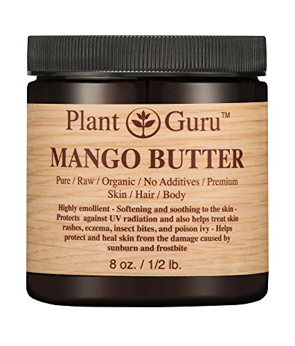 Plant Guru 100% Pure Raw Mango Body Butter - 8 oz Natural Moisturizer