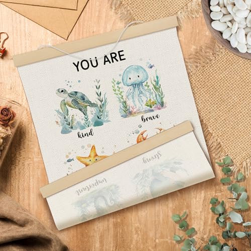 Ocean Nursery Wall Art Poster - 12x16 Inch Kids Decor