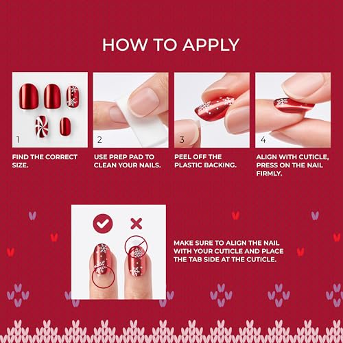 imPRESS Press-On Nails Holiday Gift Set, 3-Pack, 90 Nails with Adhesive
