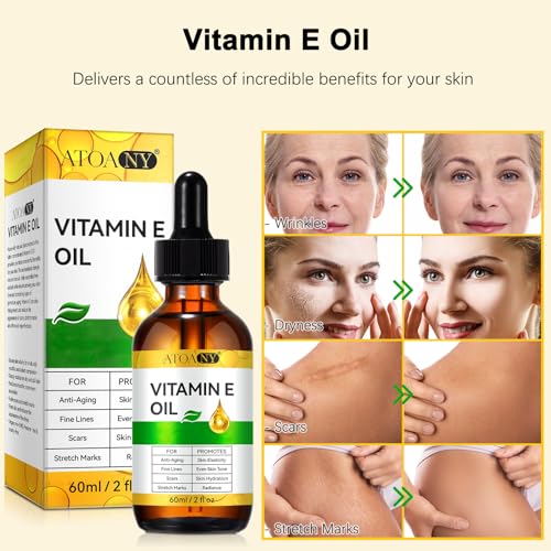 100% Pure Vitamin E Oil 2 Fl Oz - Hydrating Skin & Hair Care