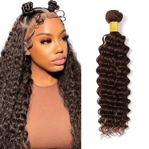 WuvuSnm Brown Deep Wave Human Hair Bundle #4 - 26 Inch