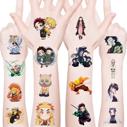 40 Sheets Demon Slayer Temporary Tattoos for Parties & Events