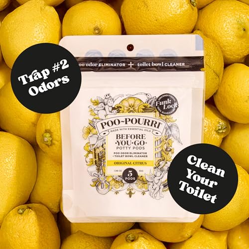Poo-Pourri 2-in-1 Toilet Potty Pods - Original Citrus, 5 Ct