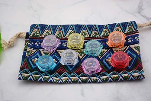 60 Pack Diamond Plastic Jars - 5g Refillable Cosmetic Containers