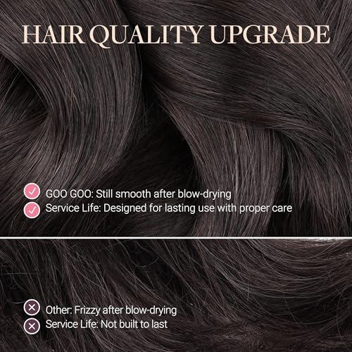14-Inch GOO GOO Tape-in Hair Extensions 10pcs #1 Jet Black Remy Human Hair