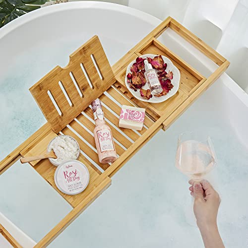 BFF LOVE Rose Water Spa Gift Set for Women - 6 Piece Skincare Kit, Moisturizing & Relaxing