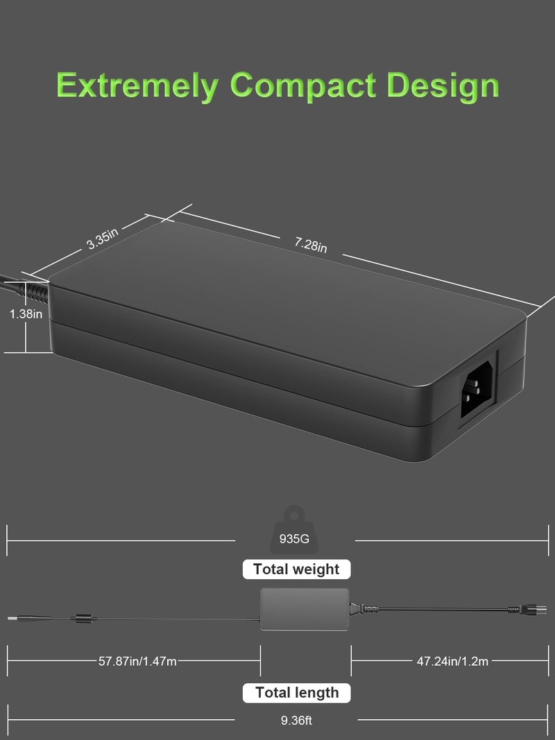 PowerPortnerLink 330W 280W Charger Compatible with Acer Predator Helios Neo 18 16 14 16S Helios/Triton 18 16 300 500 700 3D 17 X Nitro 5 17 18 16 14 Series PHN18 PHN16 PH18-71 Laptop