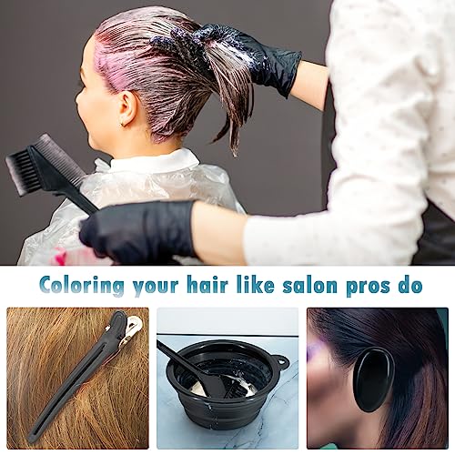 Xarchy Hair Bleach Kit - 10 Piece Dye Set with Brush, Bowl & Clips