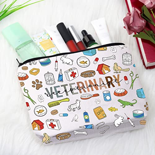 Veterinary Receptionist Canvas Crossbody Bag - Animal Rescue Gift Pouch