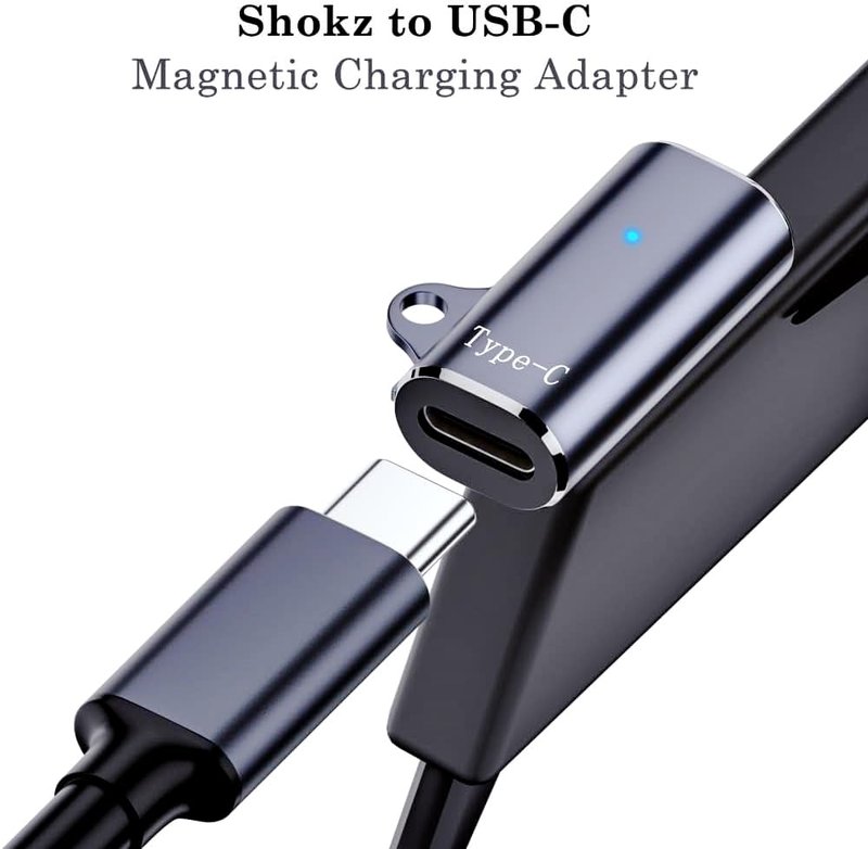 sweguard USB C Shokz Charging Cable Adapter (2 Pack) Type c Charger Cable to Shokz Magnetic Converter Compatible with Shokz Aeropex, OpenRun, OpenRun Pro/Mini, OpenComm 2/UC Charge Plugs, Grey