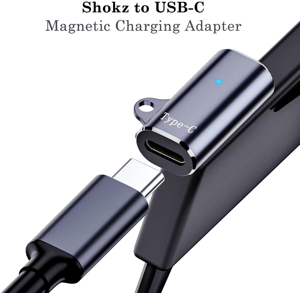 sweguard Shokz Headphone Charger Adapter 3-Pack USB C Charging Adapter to Shokz Magnetic Converter Compatible with Aftershokz Aeropex, Shokz OpenRun Pro/Air/Mini, OpenComm 2/UC