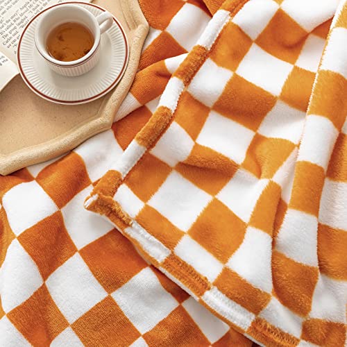 LOMAO Checkerboard Flannel Throw Blanket - Soft & Cozy 40"x60"