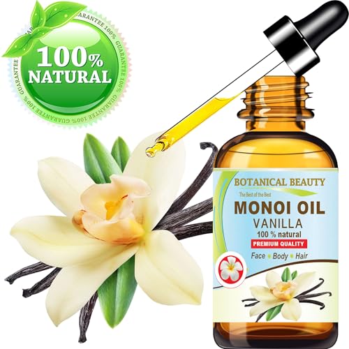 Botanical Beauty Monoi Oil with Vanilla & Tiare Flower - 30ml Natural Body Oil