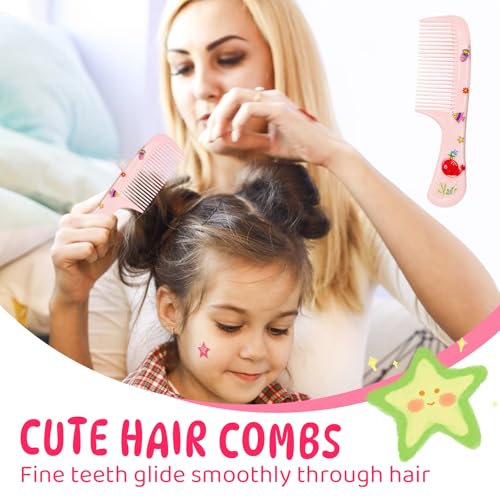 Cute Baby Hair Comb Set - 8-Piece Detangling & Styling Combs