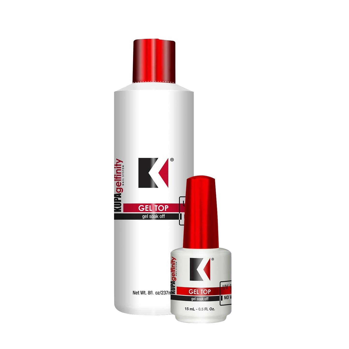 KUPA GelFinity Soak Off Gel - Matte Top Coat (No Wipe) 0.5 Fl Oz