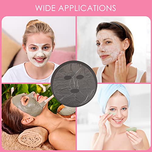 Maitys 200 Pack Disposable Clear Plastic Face Masks for Skincare, Moisture Retention