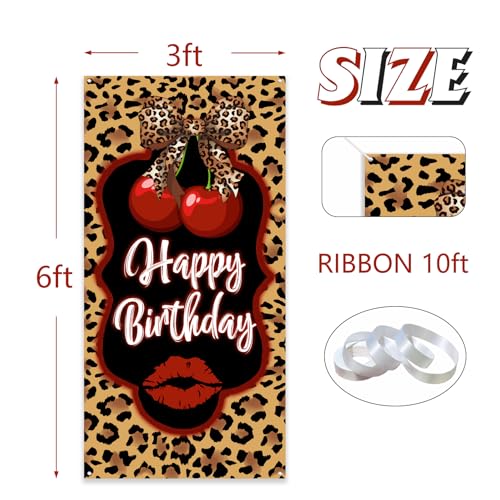 Cheetah Print Birthday Banner - 3x6FT Leopard Decor for Parties