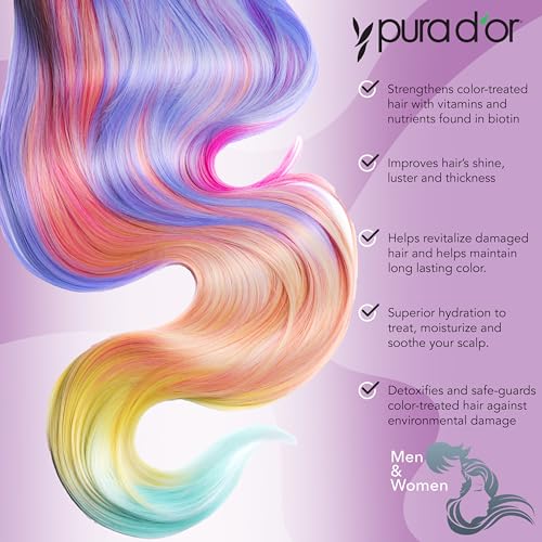 PURA D'OR ColorHarmony Purple Shampoo 16 Oz for Blonde & Color-Treated Hair