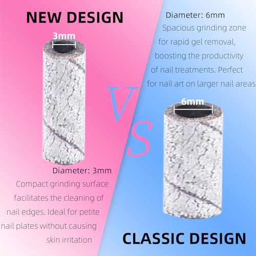 100 Pcs 240 Grit White Sanding Bands for Nail Drill - Professional Quality